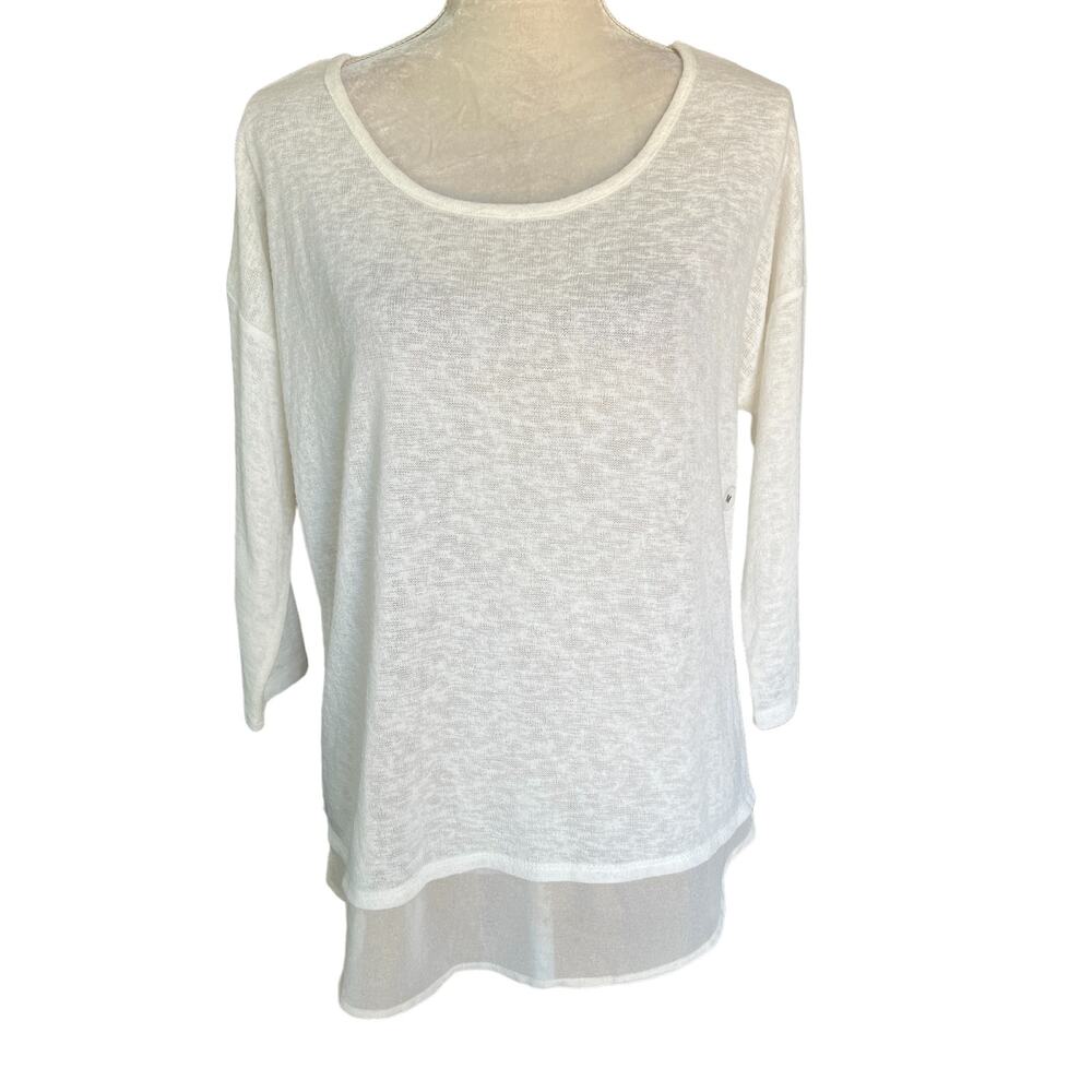Soho Sweater Top Cream Medium Lightweight New